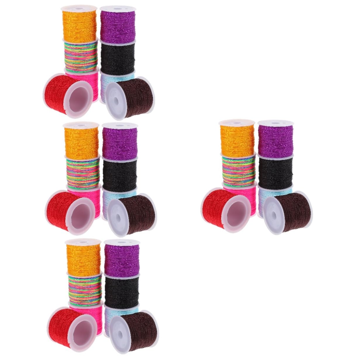 SHINEOFI Cuerda Trenzada Keyring Hilo De Tejer De Colores Hilo De Ganchillo para Tejer Hilo De Ganchillo Bricolaje Hilo Grueso para Tejer Hilo De Tejer Grueso Nylon 8 Rollos*4