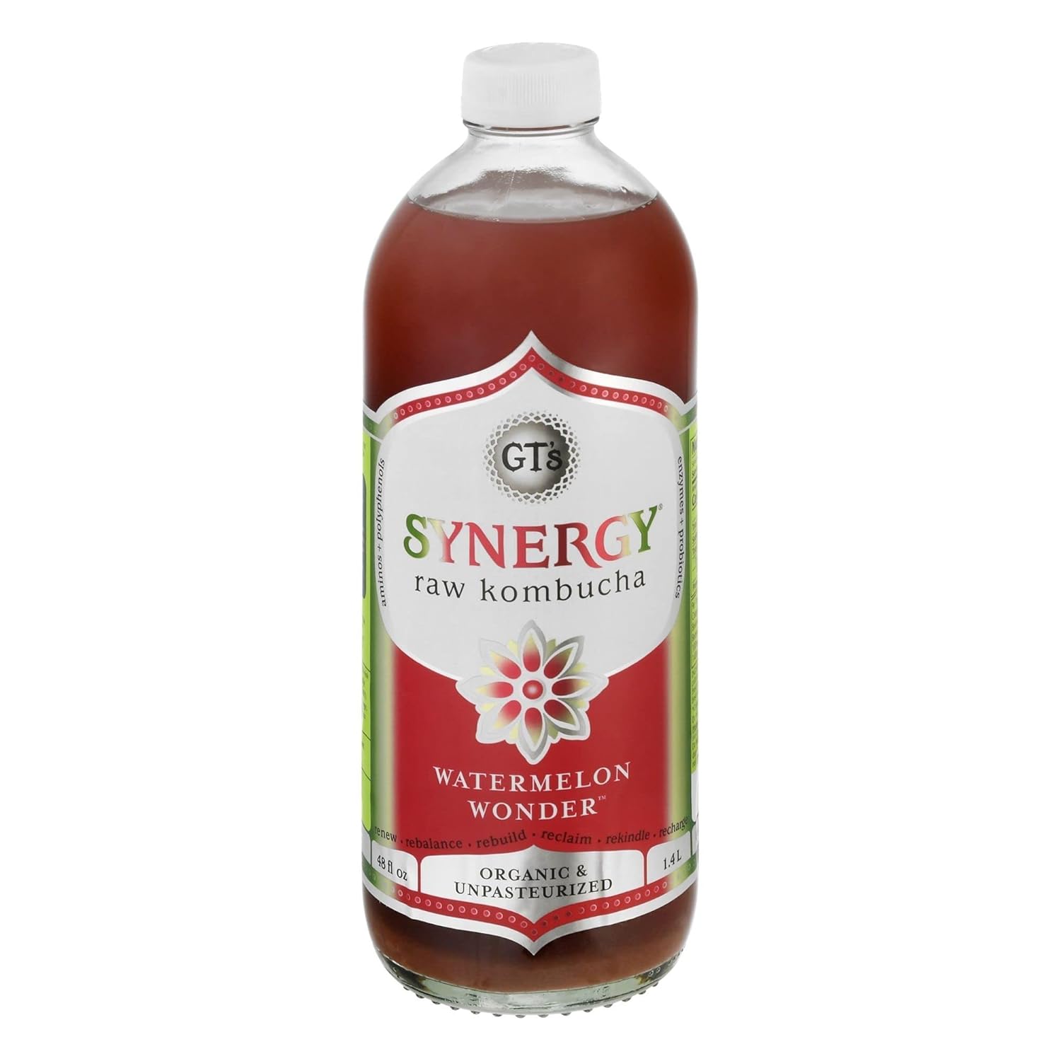 GTS LIVING FOODS Organic Watermelon Wonder Synergy Kombucha