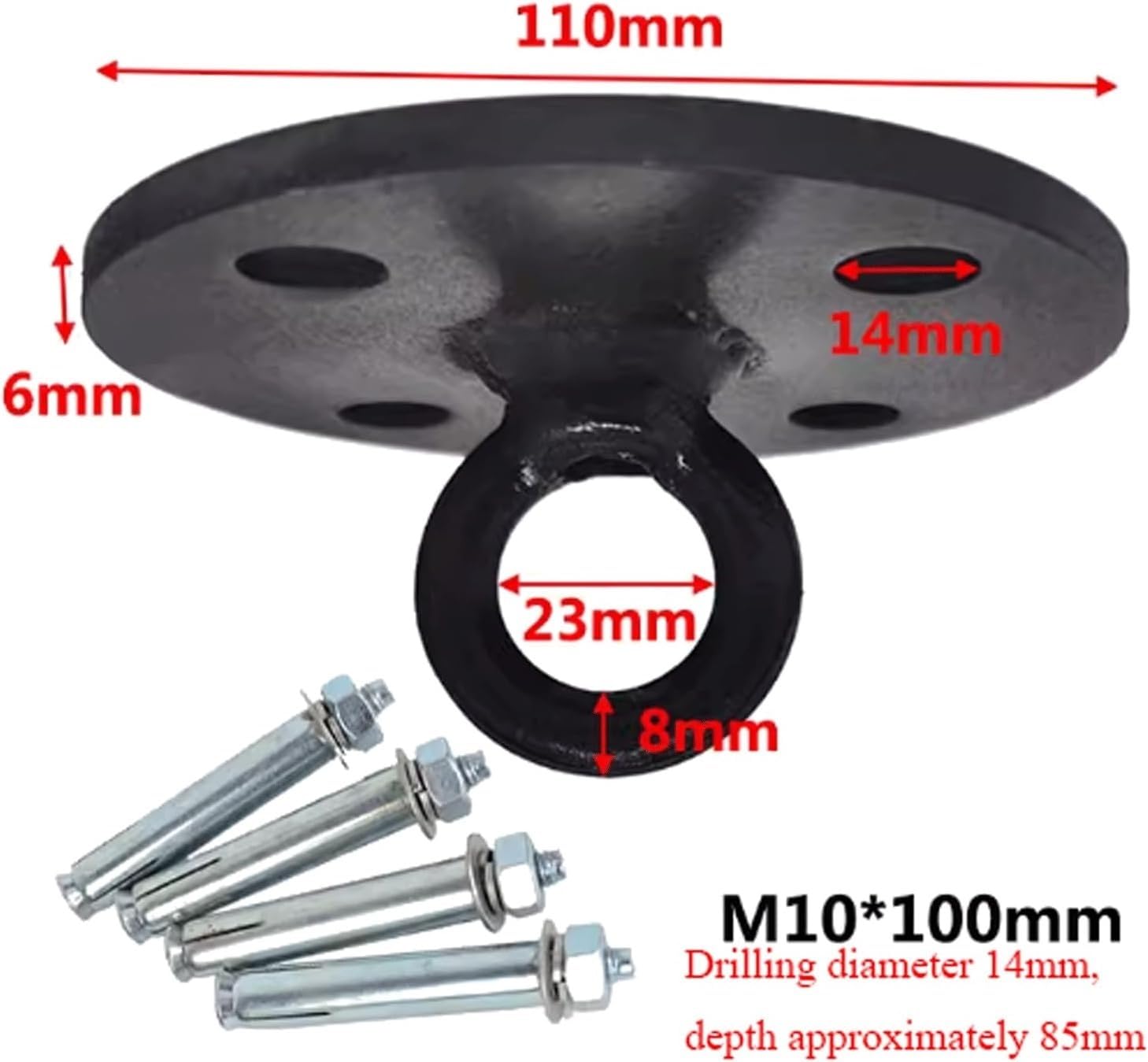 VGGBNG Hammock Hooks?Swing Hooks Heavy Duty? Swing Hook Metal Sandbag Fixing Ring Ceiling Load-Bearing Rings with Expansion Screws Swing Hanging Chair Hook for Indoor Outdoor