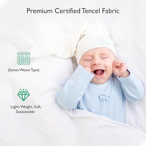 Miniatura 4 de LINENWALAS Sábana encimera tamaño King, 100% eucalipto Tencel, seda suave, tamaño King, sábanas superiores refrescantes de lyocell para cama de