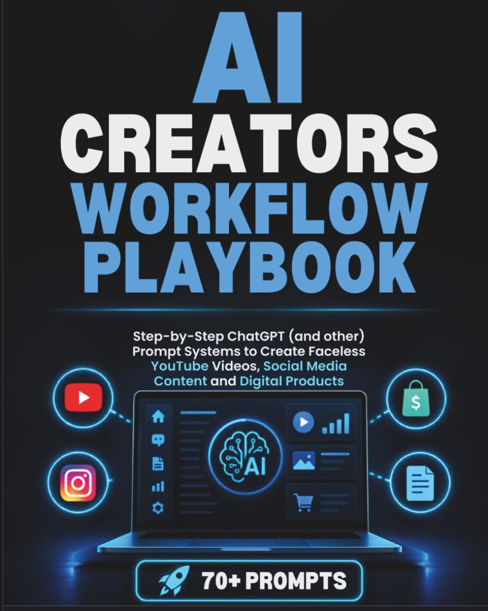 AI Creators Workflow Playbook: Step-by-Step ChatGPT (and other) Prompt Systems to Create Faceless YouTube Videos, Social Media Content and Digital Products