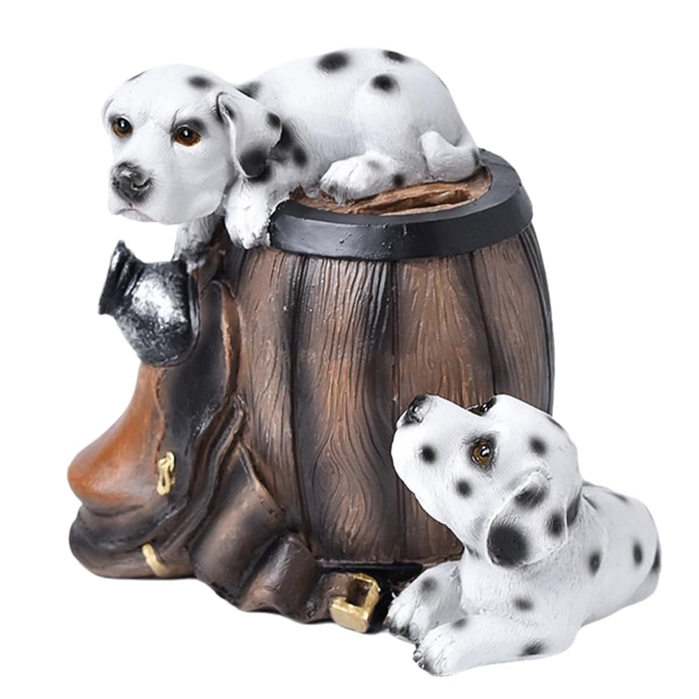 CTRLZS Piggy Bank Resin Dog Statue Figurine Coin Jar Toy Piggy Bank Desktop Decoration Children'S Birthday Gift A