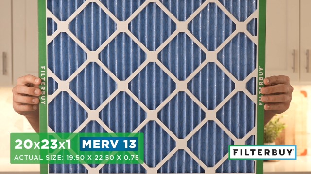 Filterbuy 20x23x1 Air Filter MERV 13 Optimal Smoke & Allergy
