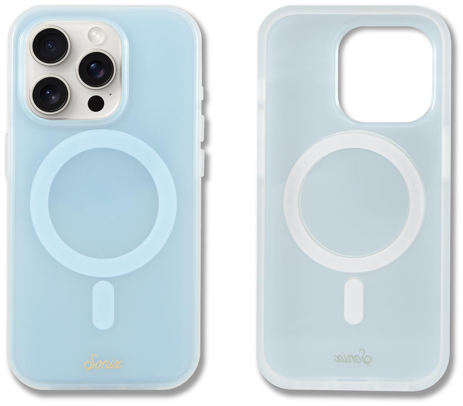 Sonix Protective Phone Case for iPhone 15 Pro | Compatible with Magsafe | 10ft Drop Tested | Jelly Sky Blue