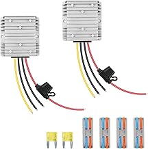 2-Pcs Voltage Converter for Golf Cart DC 18V 20V 24V 36V 48V Step Down to DC 12V Step Down to 12V 20A 240W Converter Voltage Regulator Reducer 20A 240W with Fuse