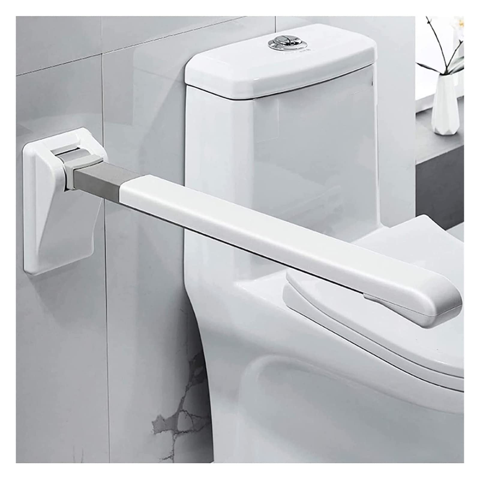 Asideros de baño Asidero de Ducha Reposabrazos de Inodoro Abatible Ducha Reposabrazos de bañera Soporte Asidero de bañera Barandilla de Seguridad para baño Plegable