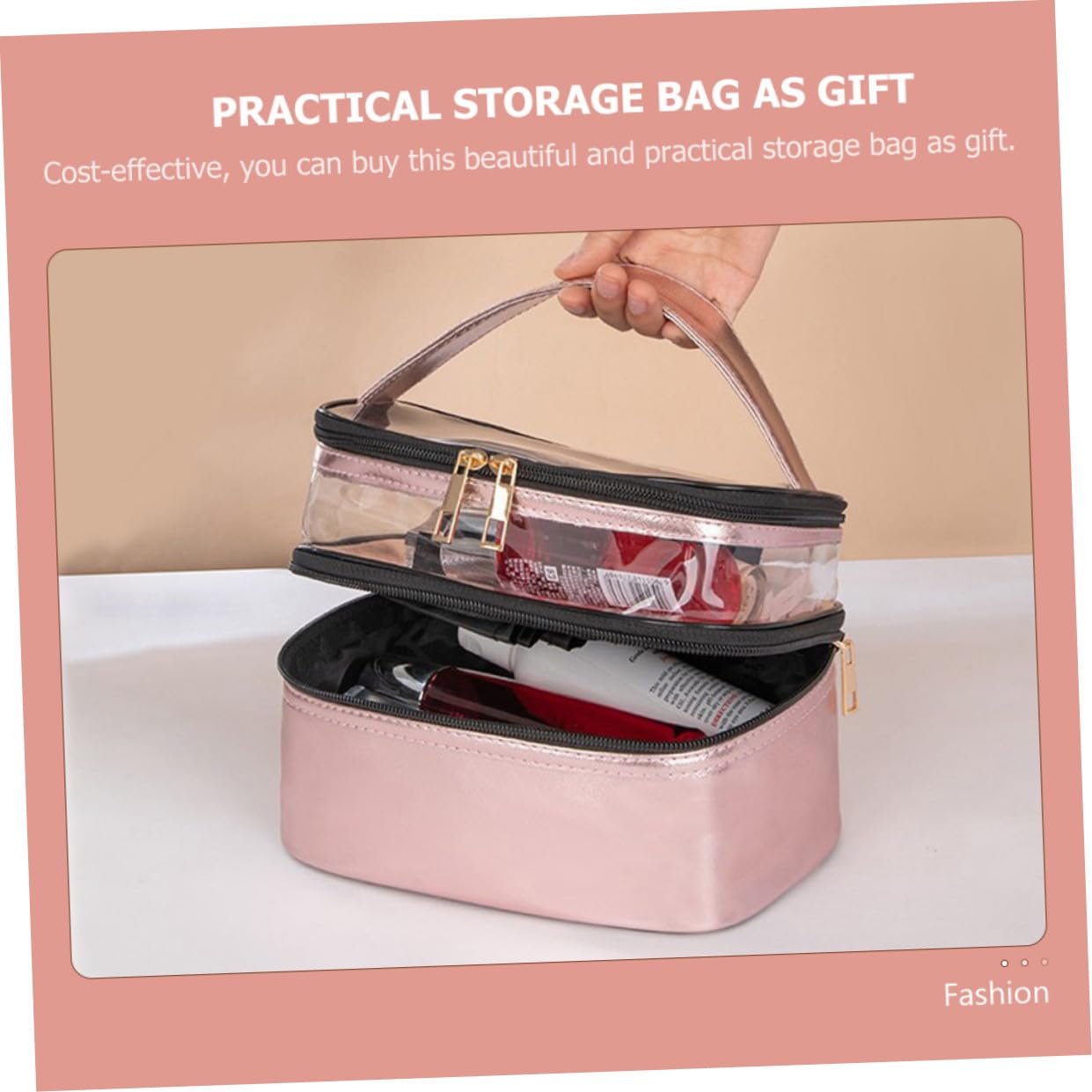 Beaupretty Neceser De Viaje Compacto con Múltiples Compartimentos Organizador De Maquillaje Y Diseño Resistente.
