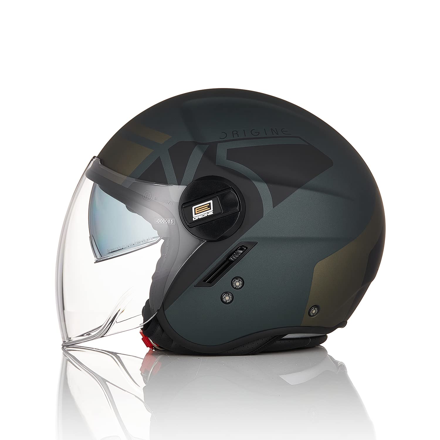 ORIGINE Casco Moto Jet Casco Scooter con Doppia Visiera Omologato ECE 22-06