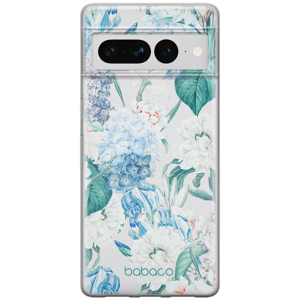 Babaco ERT GROUP mobile phone case for Google PIXEL 7 PRO original and officially Licensed pattern Flowers 028 optimally adapted to the shape of the mobile phone, partially transparent