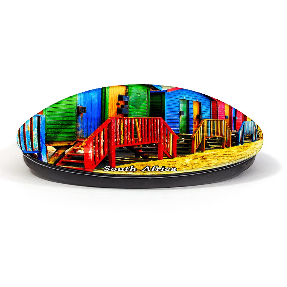Magnete Da Frigorifero Sudafrica – Bandiera Nazionale Con Testa Di Ghepardo – Souvenir Fatto A Mano In Metallo – Dimensioni 5x9 Cm – Decorazione Casa E Ufficio