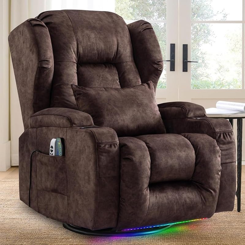Sillón con función reclinable eléctrico color único miniatura 1