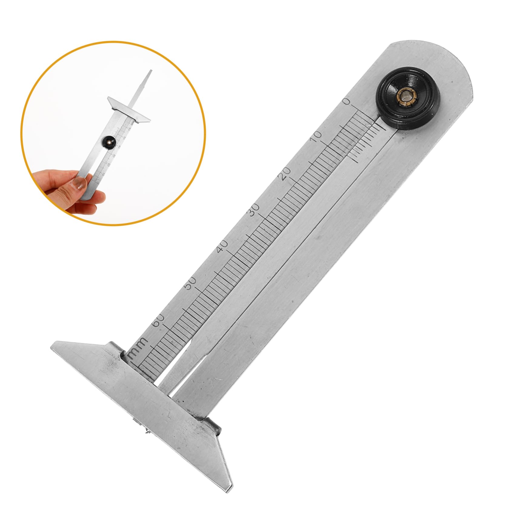GLEAVI Portable Tire Depth Gauge Tool 0-50mm Range Automotive Gauge Set for Tire Thread Measuring