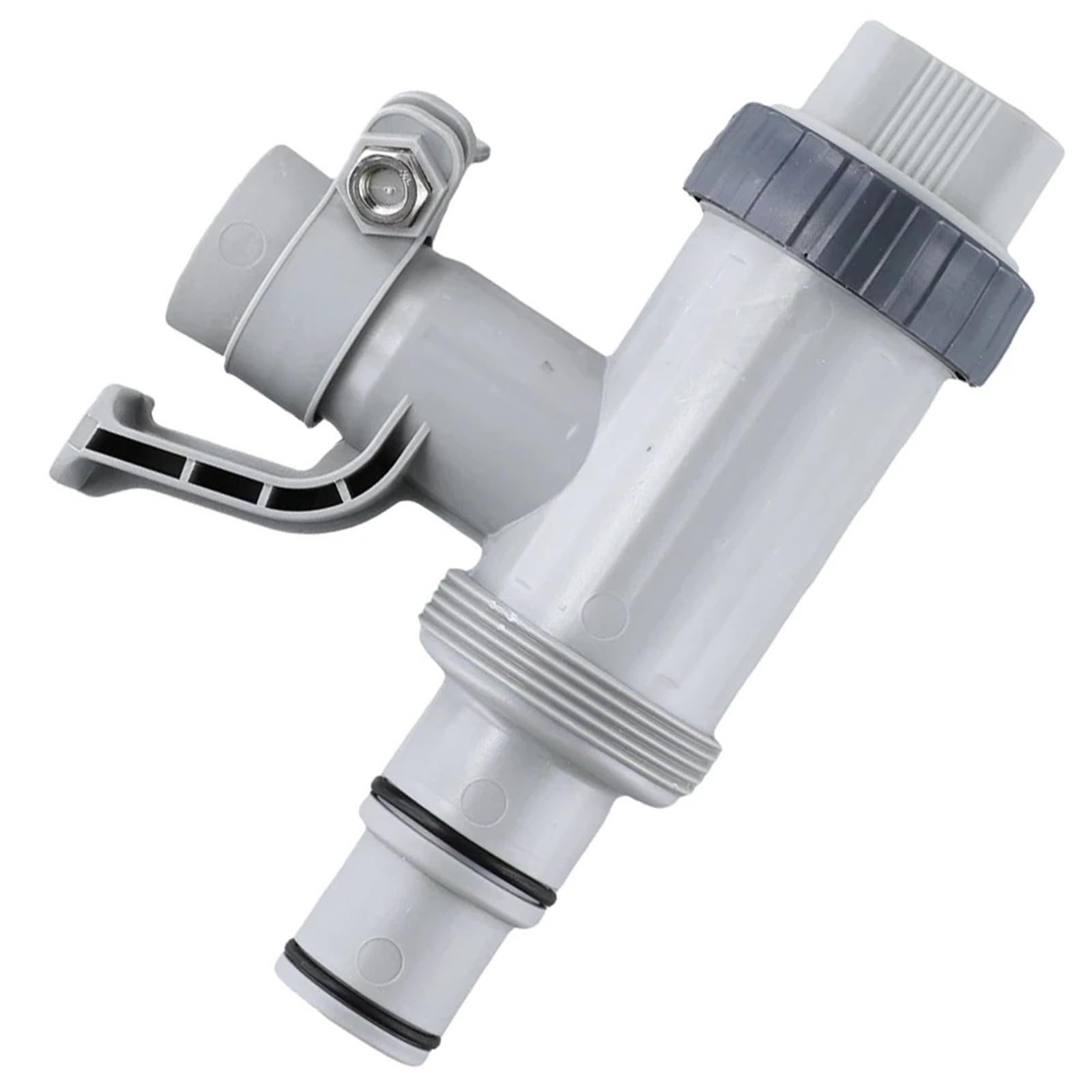 Iddcmwnb Plunger Valve A Hose Adapter Kit With On-Off Plunger Valve Fit 1.5" .25" Pipe Holder Above Ground Pool Maintenance Water Control Change Filter(Plunger Valve A)