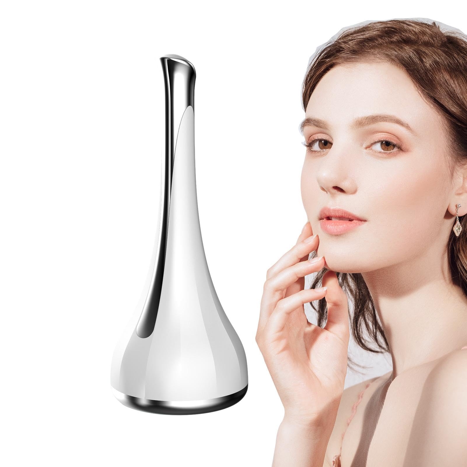 Dispositivo facial de microcorriente, instrumento de belleza de elevación de doble cara, introducción magnética, masajeador de elevación facial y cuello para mujeres