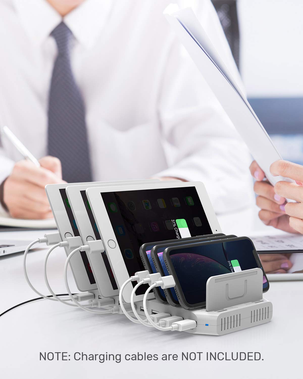 Buy Charging Station for Multiple Devices, Unitek 96W 10 Port USB
