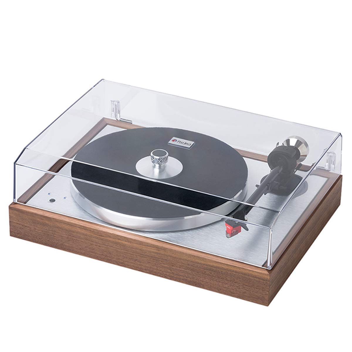 Tocadiscos accionado por correa con control de velocidad dual para reproducción de discos de vinilo