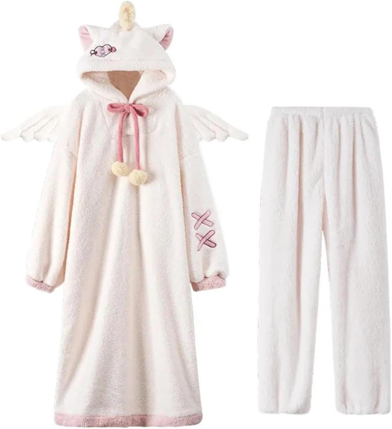 Couples Funny Animal Plush Robe Set – Cozy Matching Hooded Bathrobes for Two, Fun & Cute Sleepwear Gift
