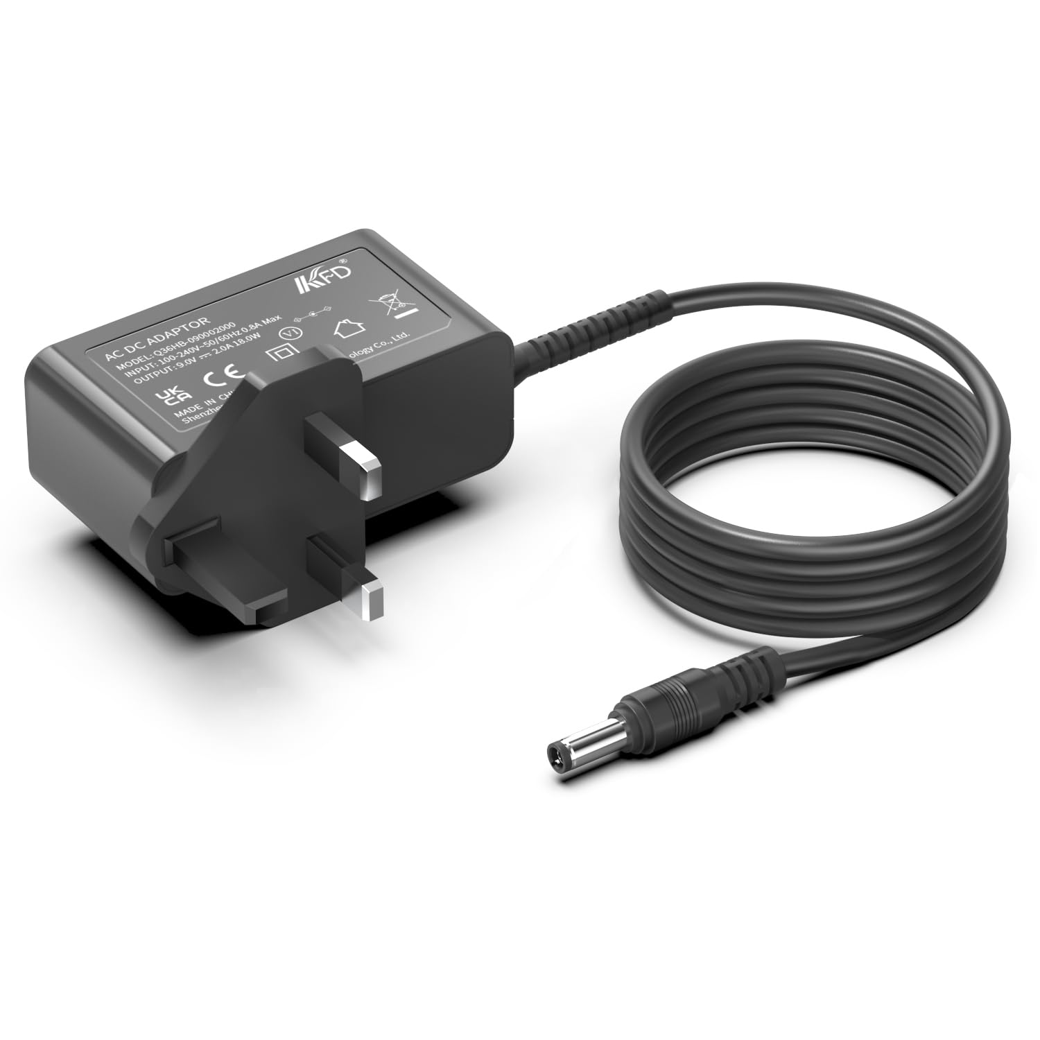 KFD 9V 2A Replacement Charger Center Negative for NuX MG-30 MFX-10 MG-100 MG-20 MG-200 MG-300 MG-400 Line 6 Pod GO Guitar Processor Zoom MS-50G MS-70CDR B1 B1X Effects Pedal Controller Power Adapter