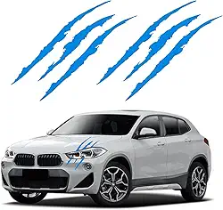 Adesivos de marca de garra de carro 2 peças adesivos refletivos de energia monstro acessórios externos automotivos para capô/farol capa de arranhões decalques de vinil à prova d'água para