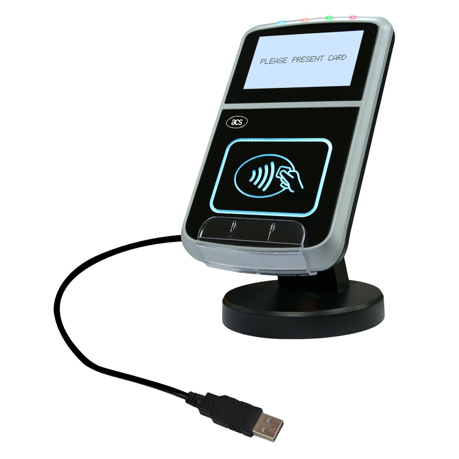 ACR123U Arm Lector sin Contacto Inteligente Procesador CortexTM-M3 de 32bits Ranuras Sam Compatibles con ISO 781616 Caracteres Alfanuméricos x 8 Líneas LCD Gráfico 128 x 64 Píxeles