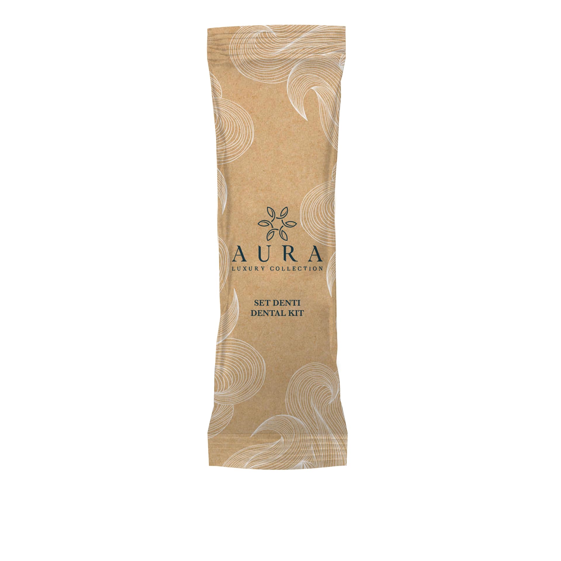 Aura Luxury Collection ® Zestaw do higieny jamy ustnej zapakowany w flowpack ze szczoteczką do zębów i 1 tubką pasty do zębów 5 ml (500)