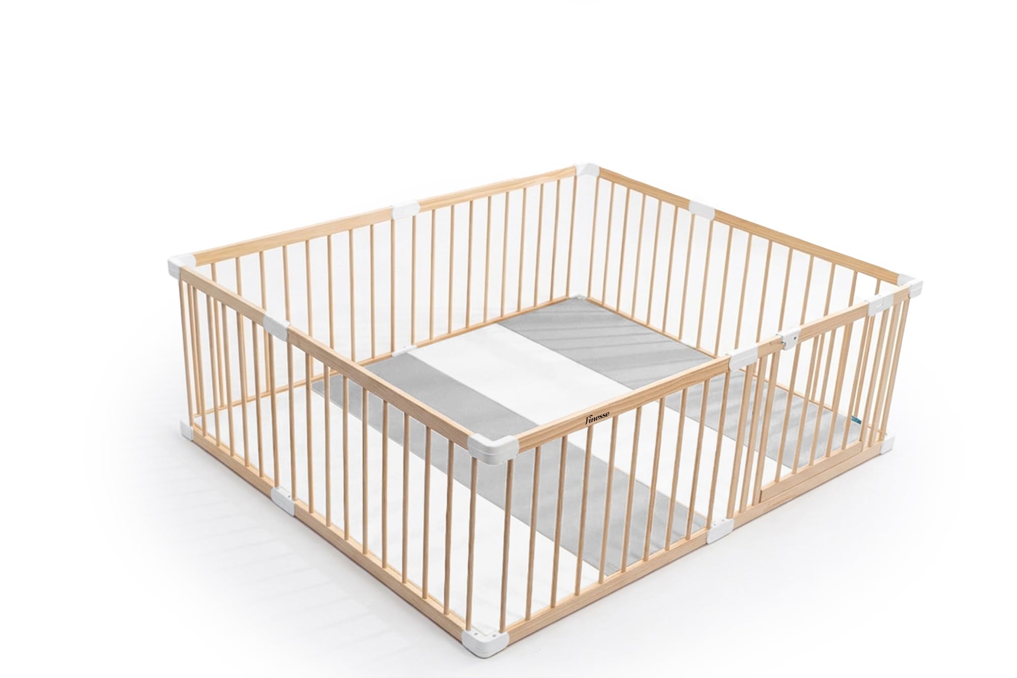 Parc Bébé Modulable 120x160 cm avec Tapis EPE 4 cm Porte Sécurisée