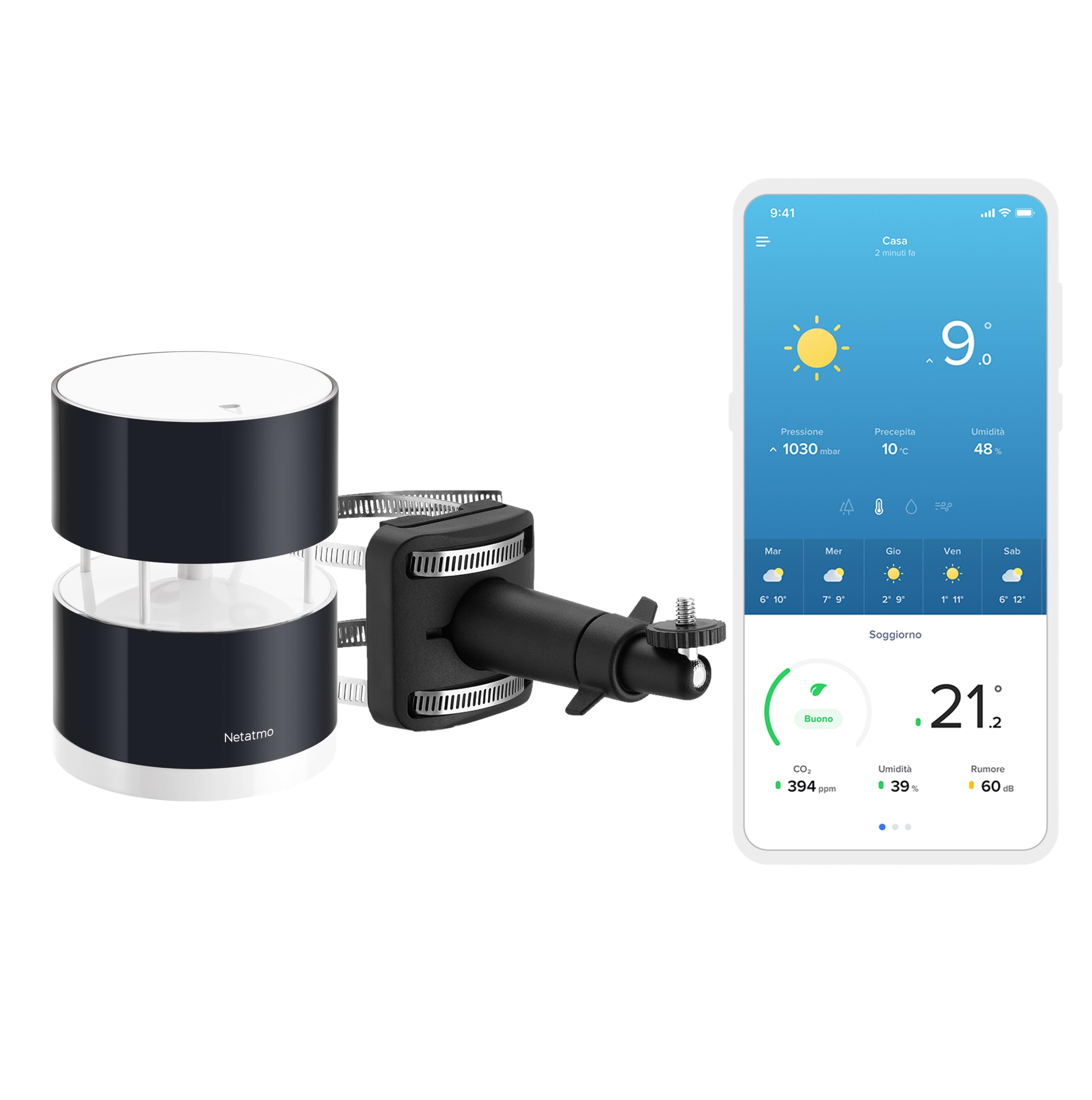 Netatmo Pack Anemometro Per la Stazione Meteo + Supporto