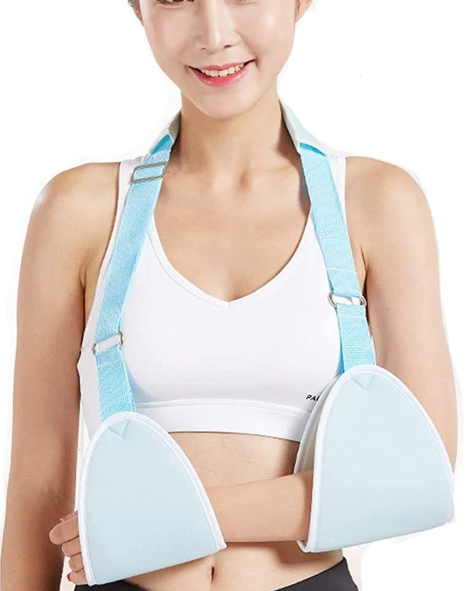 Eslinga de brazo universal Correa de hombro transpirable ajustable Inmovilizador de hombro ligero Soporte de muñeca y codo para lesiones del manguito rotador