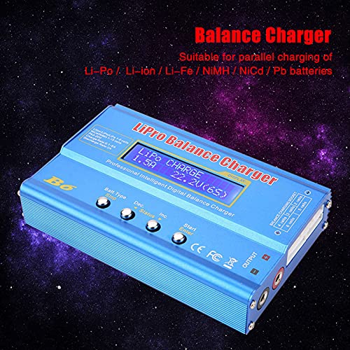 Hanzete 80W 6A Lipo Battery Balance Charger Discharger for LiPo,Li-ion,Li-Fe,LiHV Battery (1-6S), NiMH,NiCd (1-15S), Rc Hobby Battery Balance Charger - Image 4