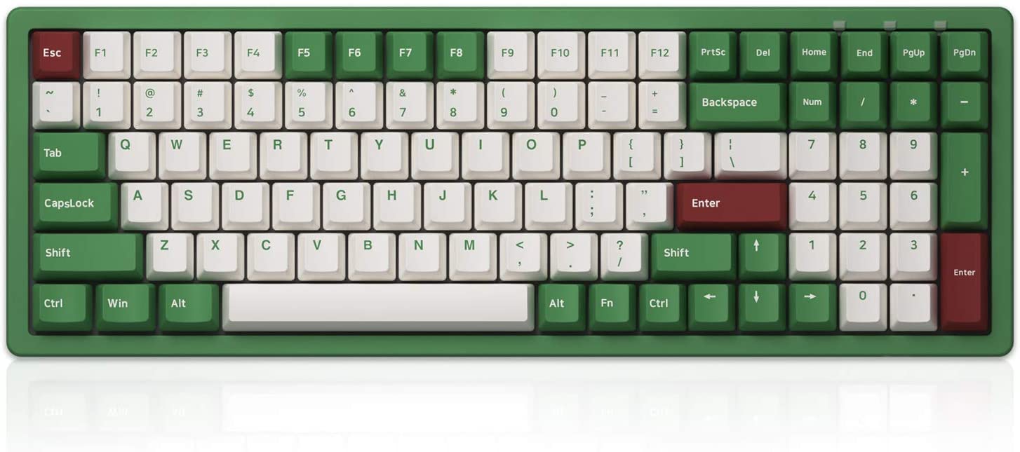 Akko 3096 Mechanical Gaming Keyboard Pink Wired TKL Compute Keyboard Matcha Red Bean with Programmable Macros, OEM Profiles, PBT Double Shot Keycaps (Tactile Orange Switches)