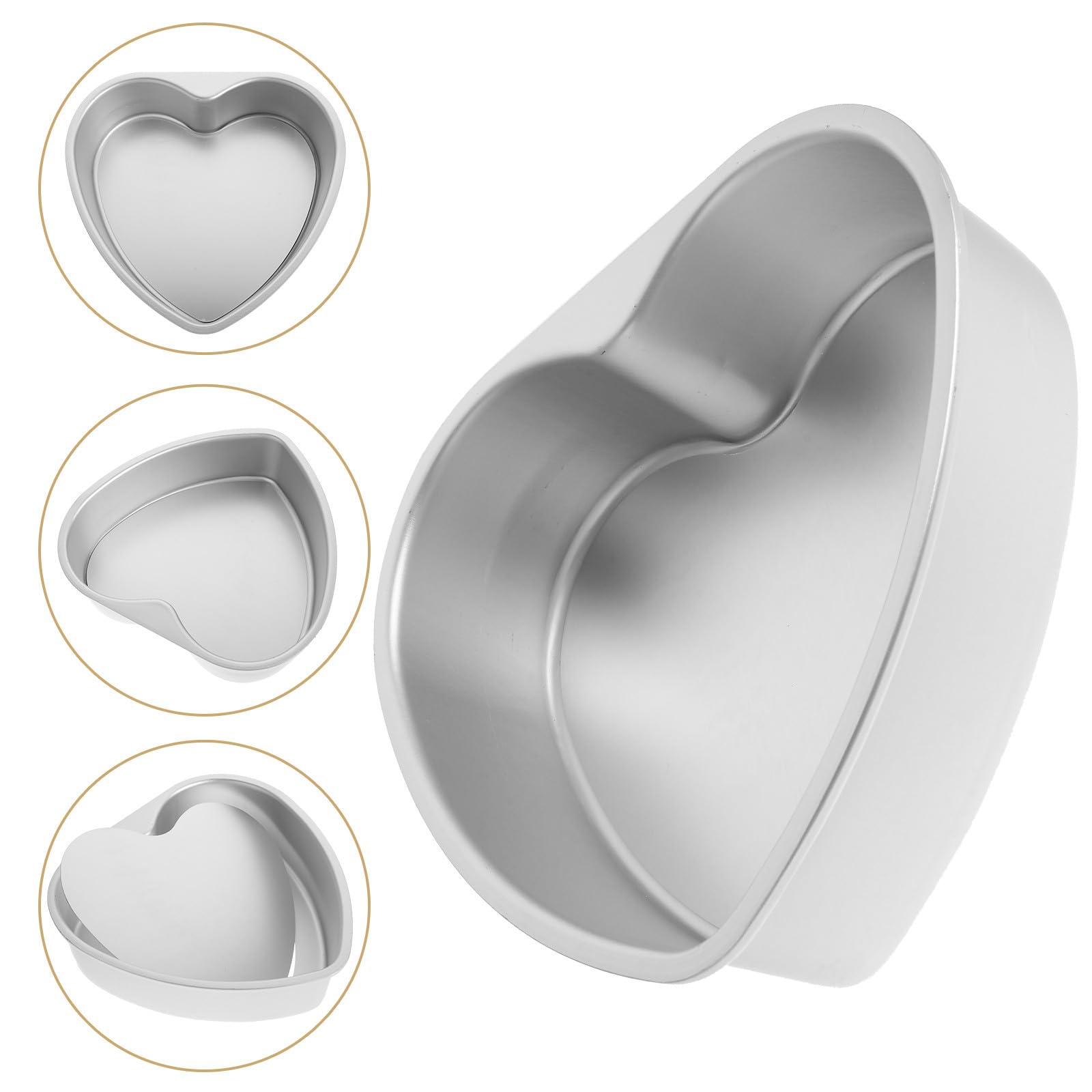 DOITOOL Molde para Hornear Pastel de 8 Pulgadas Forma de Corazón, Antiadherente, Creativo y Apto para Repostería Diy, Adecuado para Tartas, Postres y Eventos Obsequios en Cocina Doméstica