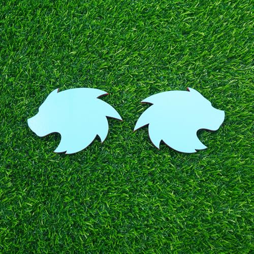 Image of Pair Set Wolf Car Emblem Badge Angry Eye Custom Truck Fender Side Rear Decal Sticker (Black Red)