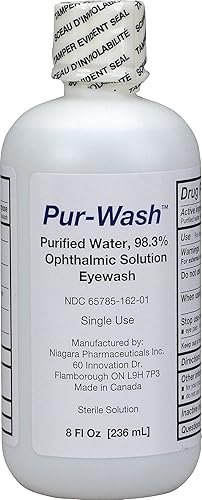 PhysiciansCare Solución de lavado de ojos, solución tamponada isotónica estéril para enjuagar e irrigar los ojos, botella de 8 onzas