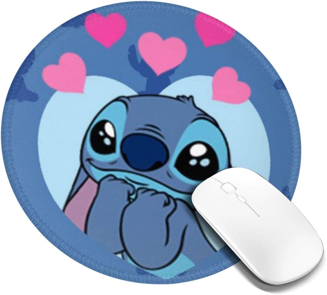 スティッチの壁紙が可愛いです マウスパッド 円形 おしゃれ 高級感 ゲーミング オフィス最適 滑り止めゴム底 耐久性が良 付着力が強い 直径cmx厚い0 3cm Amazon Co Jp