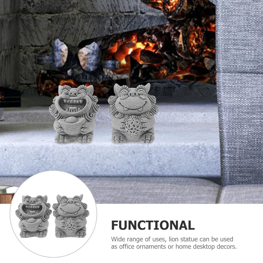 シーサー　狛犬 縁起物 置物 魔除け Amazon.co.jp: シーサー 置き物 獅子 魔除け 狛犬 置物 玄関 2個