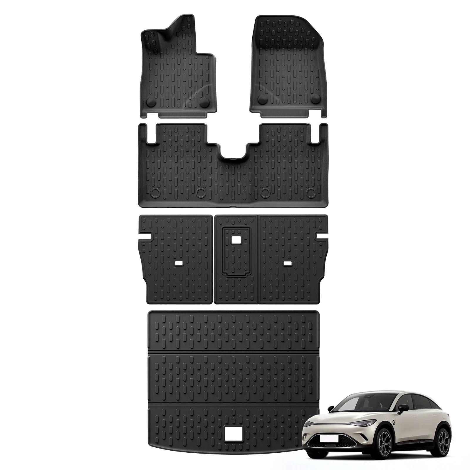 maty samochodowe Do Smarta #3 2023 2024 Smart3 | Dywaniki samochodowe Podkładki do bagażnika Akcesoria czarne(LHD 3PCS)