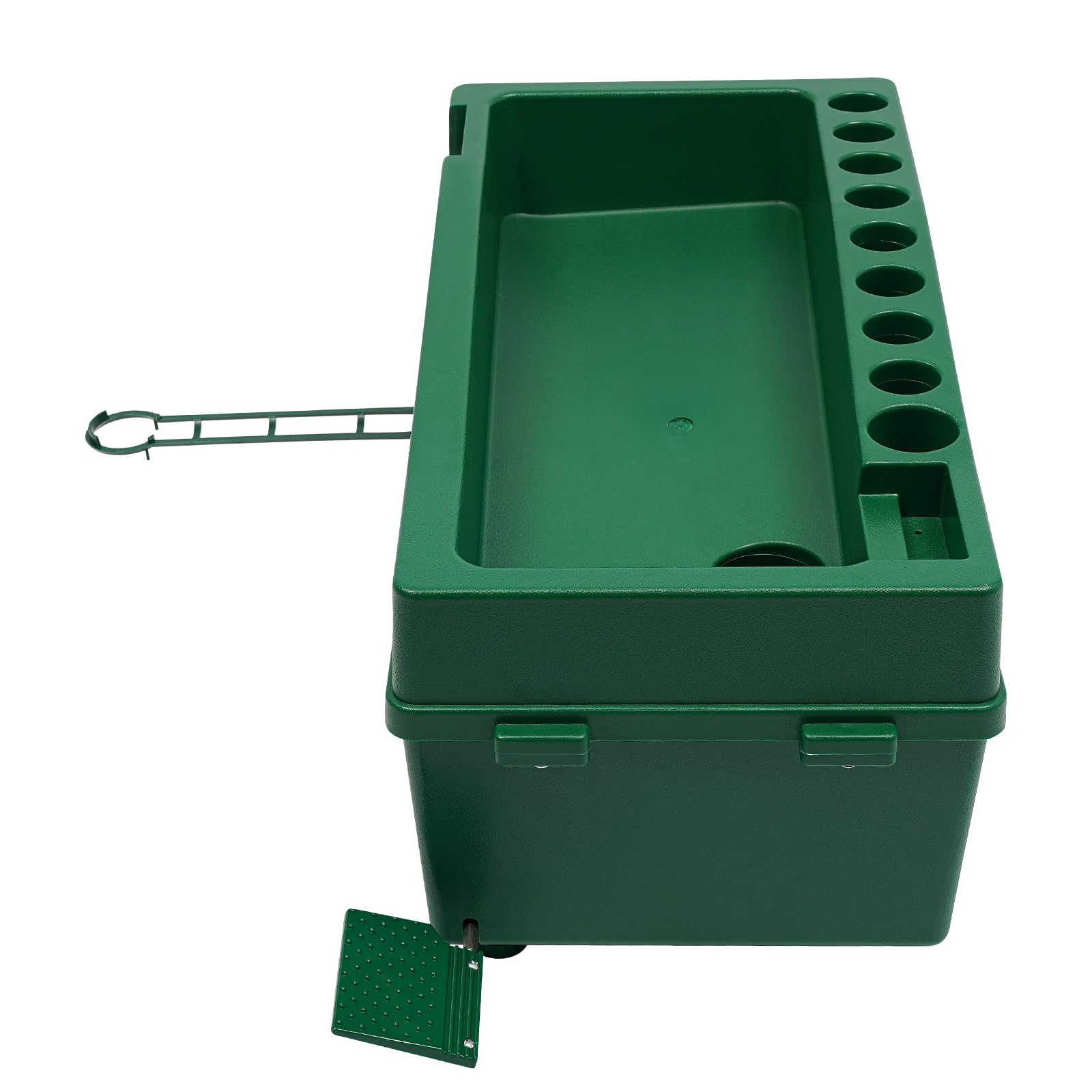Automatische Golf Tee Maschine, Golfball Platziergerät mit 9 Schlägerhalter, Schwungtrainer & Schlägerhalter, 100 Bälle, für Sportverein Driving Range Garten Putting Green