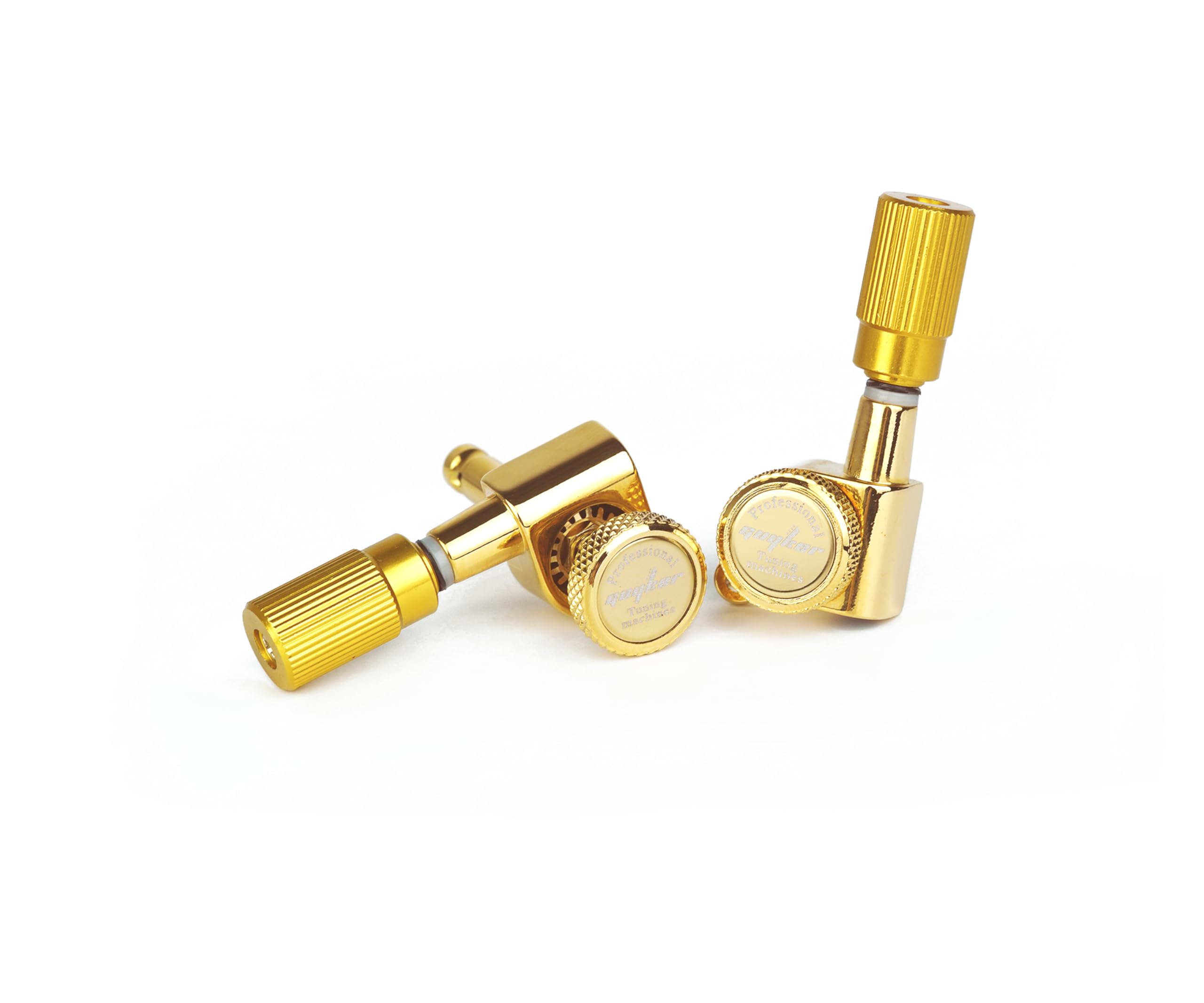 Guyker Afinadores de bloqueo de guitarra (6 para izquierda) – Juego de clavijas de afinación de cuerda Pro Lock 1:18 para guitarra eléctrica acústica clásica ST TL SG LP (GK11SP, dorado)