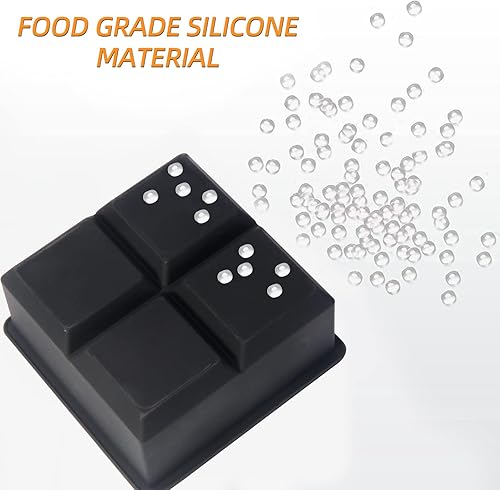 Miniatura 4 de Bandeja cuadrada grande para cubitos de hielo, bloque grande de 2.5 pulgadas, molde para cubitos de hielo de whisky, con cubitos de hielo de fácil