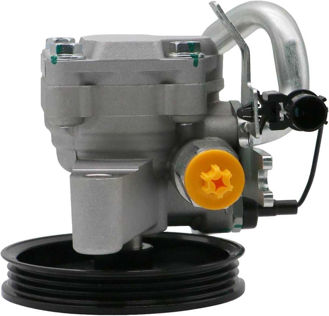 Chefull Power Steering Pump Assembly with Pulley & Sensor Fits for 2010-2011 Kia Soul 2.0L L4, Replace 57100-2K500
