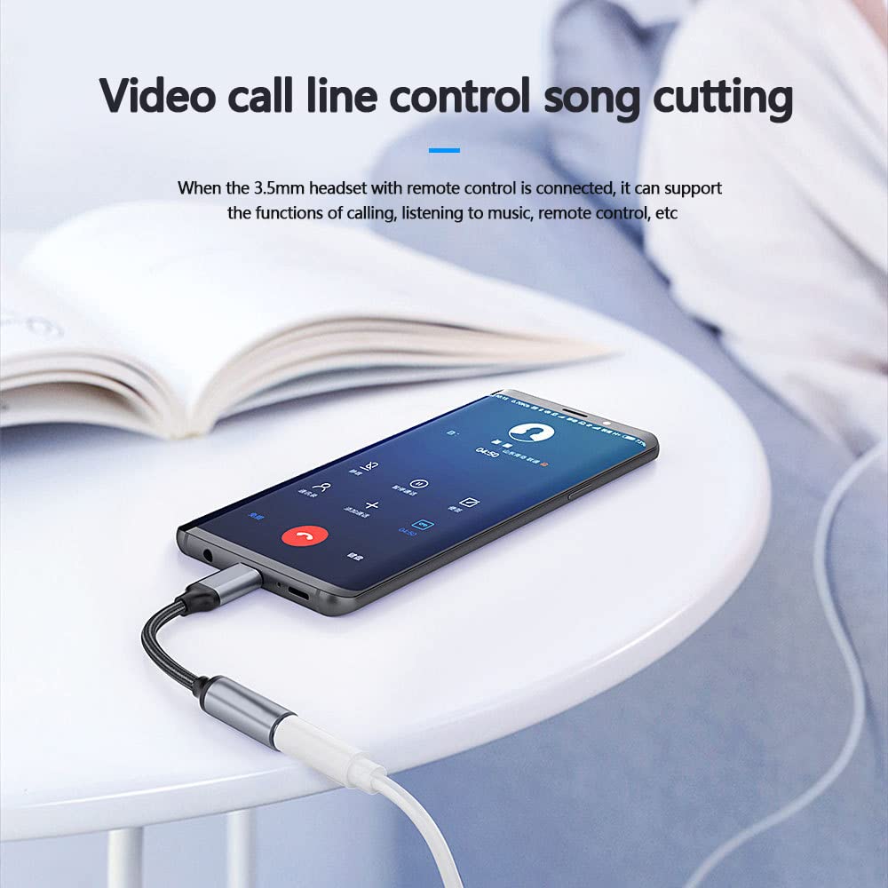 Unnderwiss Adattatore Audio USB C a Jack 3.5 mm per Cuffie, Compatibile con Galaxy S21 S21+ Note20 S20 Ultra, Huawei P40 P30 Pro Mate 20 30, Xiaomi 9 8