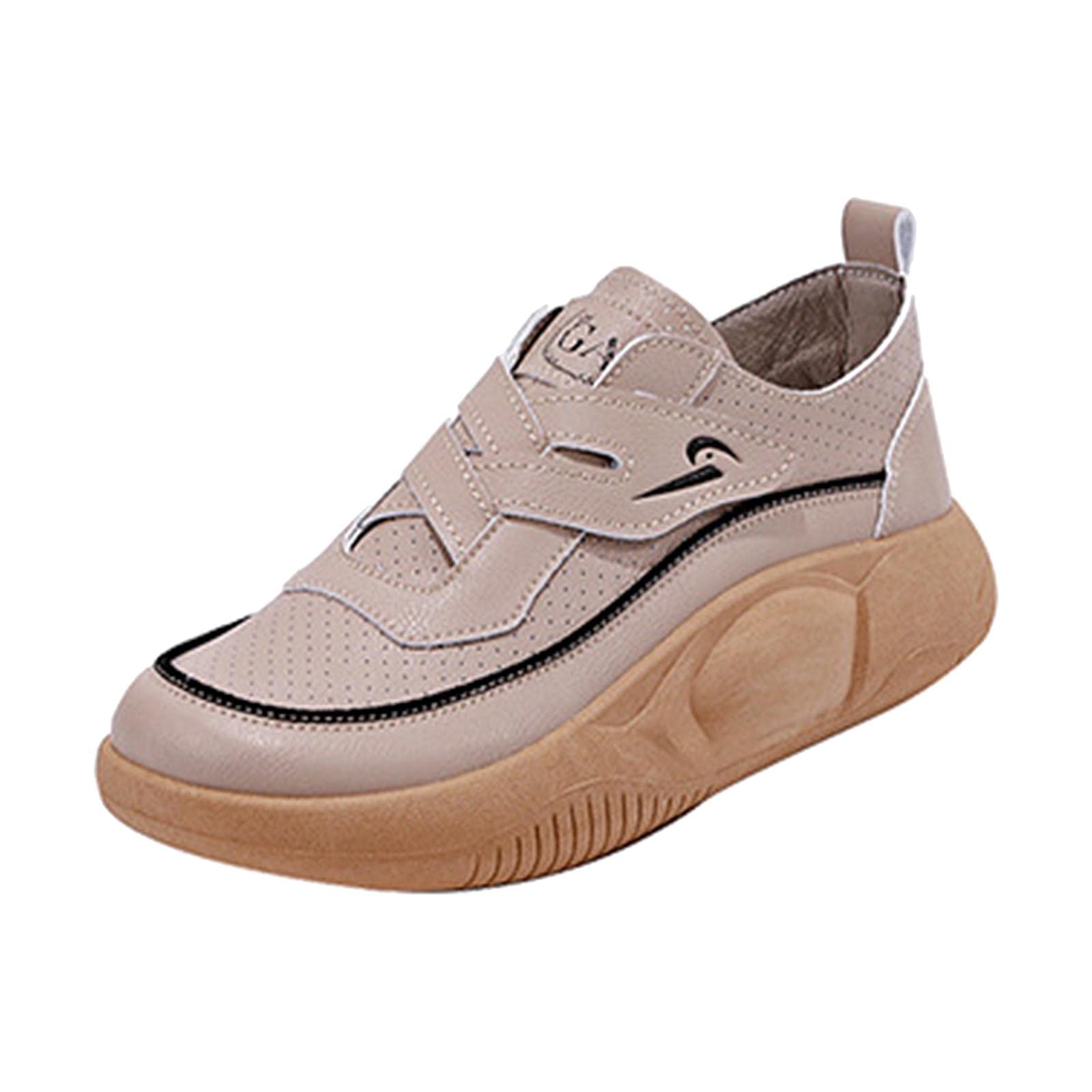 MERISHOPP Women's Shoes Stylish Summer Thick Soled Durable for Fitness Climbing Hiking Khaki 37-picture-31