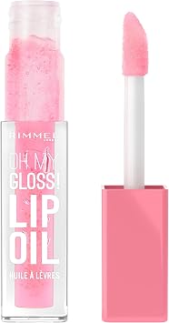 Rimmel Oh My Gloss! Lip Oil 001 Pink Flush, Juicy Shine, Hydrates & Naturally Plumps, Moisture Boost, Vitamin E, Replenishes & Restores the Lips, Coconut Oil, Non-Sticky, Vegan & Cruelty Free