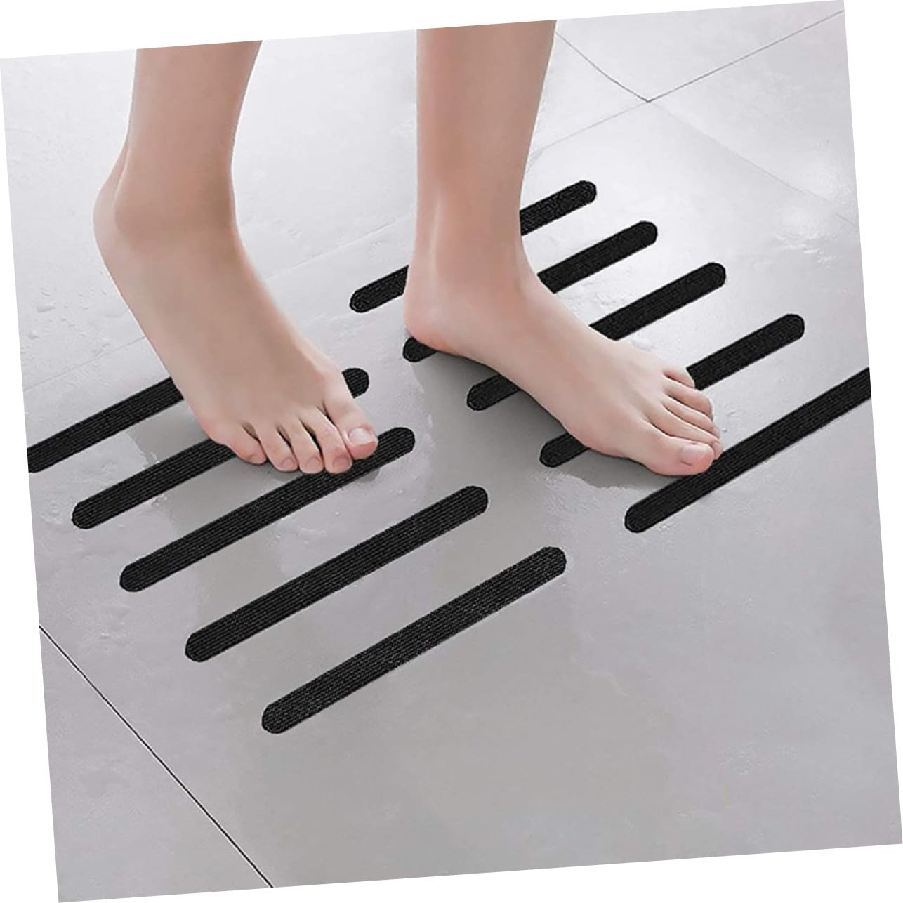 MAGICLULU Tira de Cinta Antideslizante para Bañera 73 Piezas Peva Negro | Pegatinas Autoadhesivas, para Cocina y Porche, Seguro Antideslizante, 73 Unidades Color Aleatorio