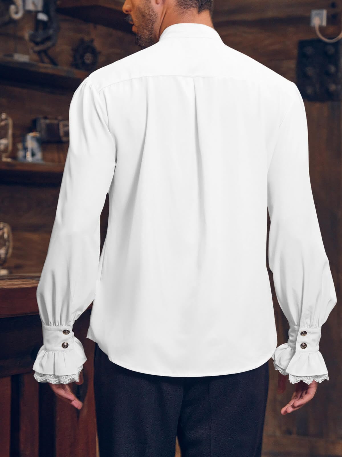 Snapklik.com : Men Pirate Shirt Victorian Ruffle Medieval Renaissance ...