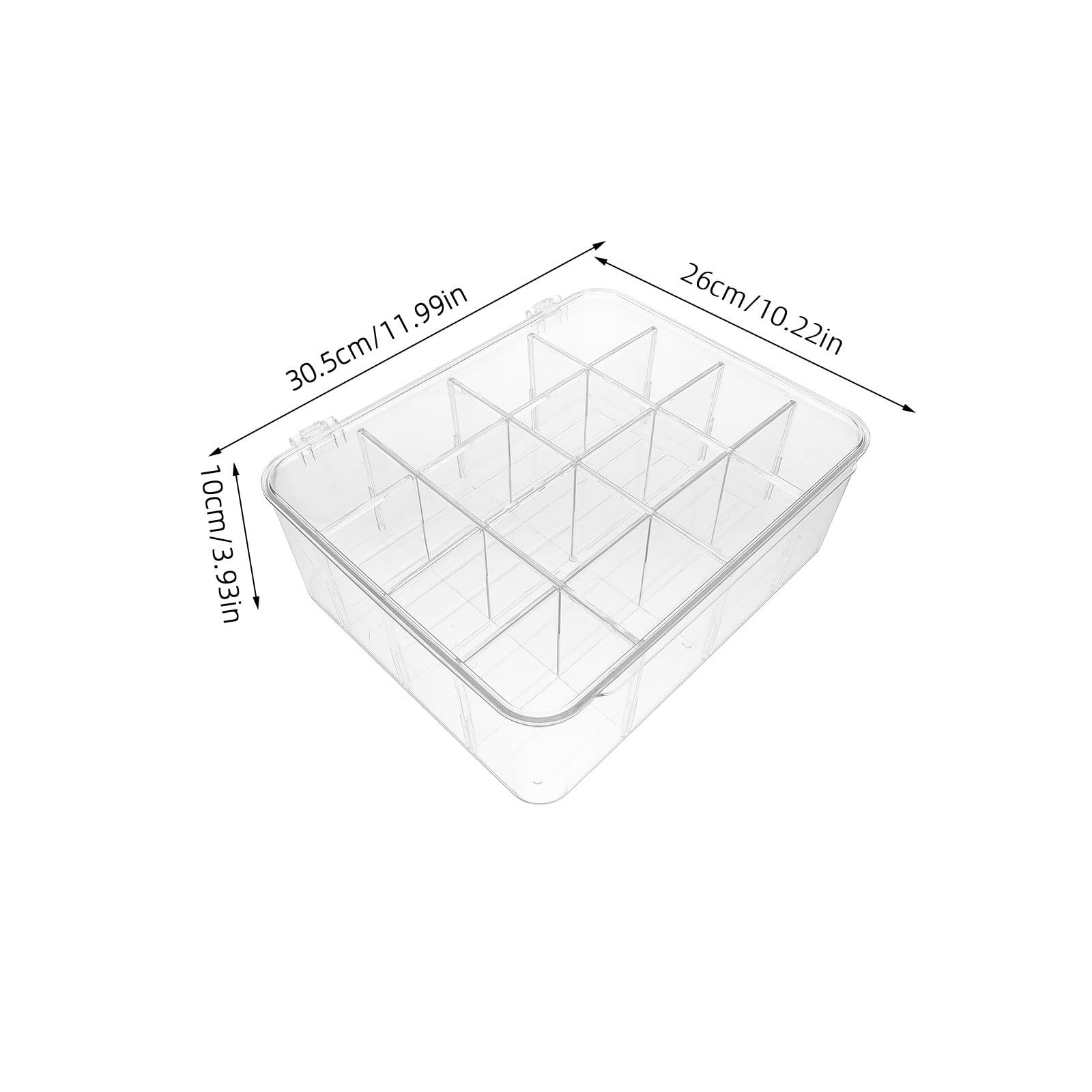 SOLUSTRE Große Teebeutel Aufbewahrungsbox und Transparentem Deckel mit 16 Fächern aus Kunststoff Praktischer Organizer für Teebeutel und Getränkepackungen Arbeitsplatte im Wiederverwendbar