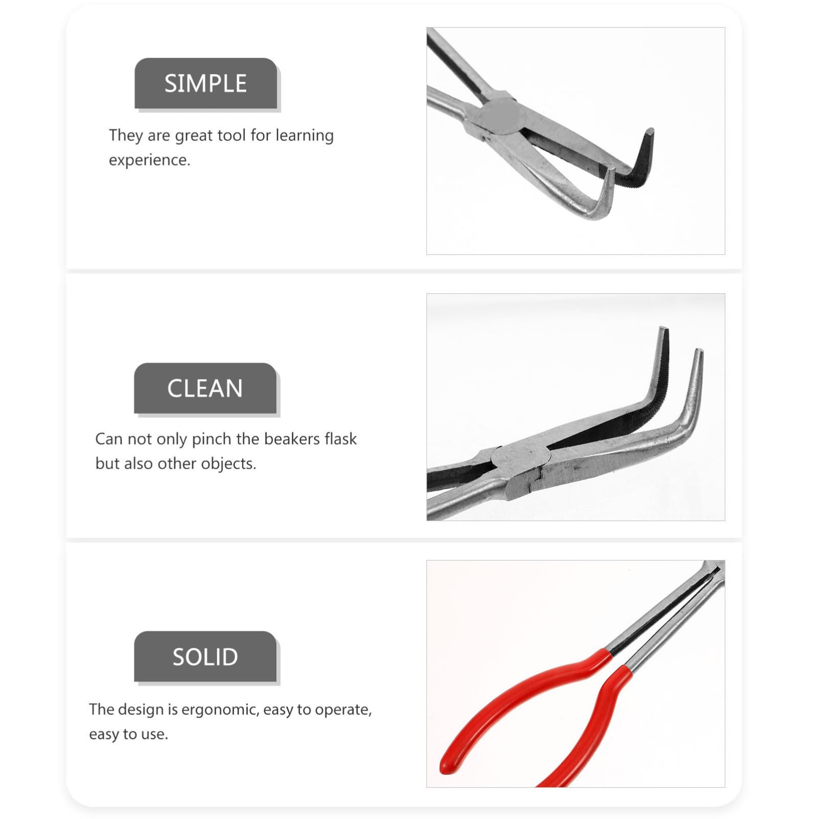 TEHAUX 4stücke Casting Gold Tong Melting Furnace Clamp Plier Professionelle Tiegelzange Für Schmelzen Und Gießen Von Edelmetallen Hochgradig Korrosionsbeständig Ergonomisches Design