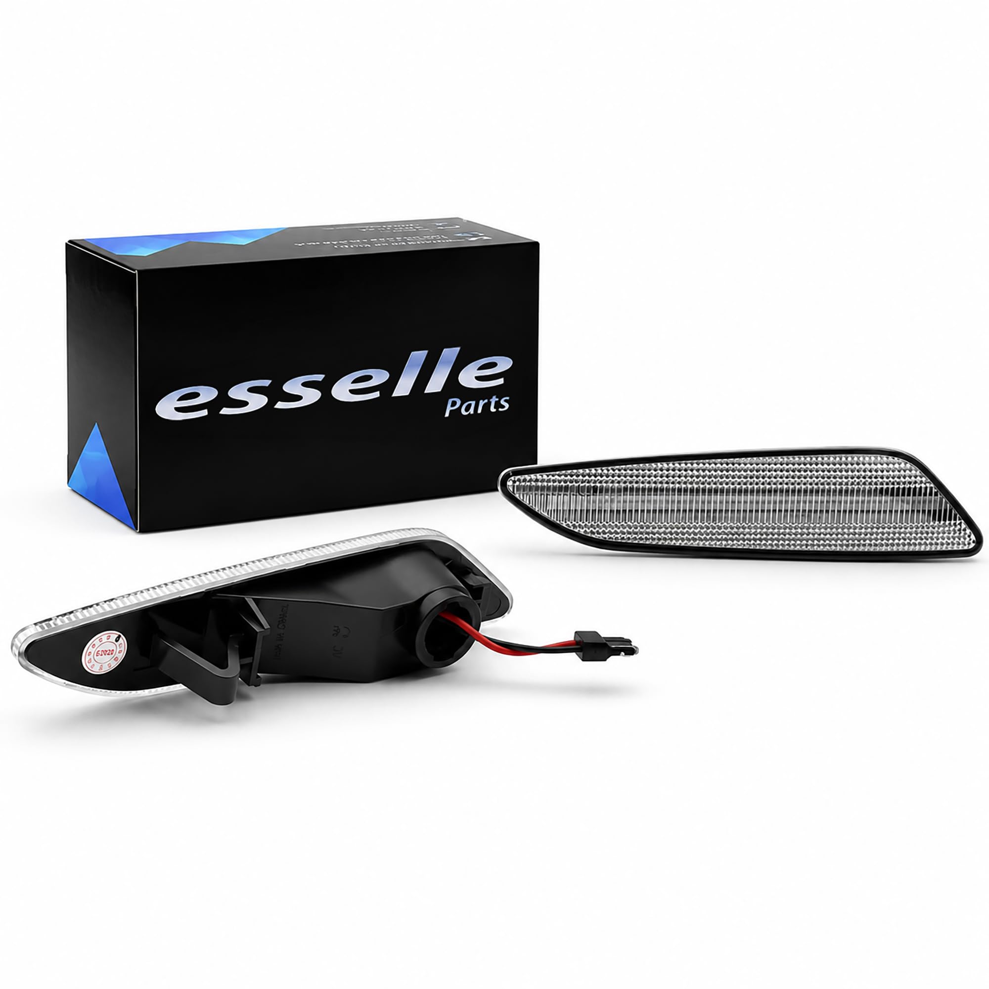 Coppia Frecce Laterali Trasparenti Progressive Dinamiche a LED per Alfa Romeo 147 Restyling, Alfa 156 , Fiat Tipo MK2, Lancia Delta MK3, Ypsilon MK2 312, Plug and Play Canbus Nessun Errore