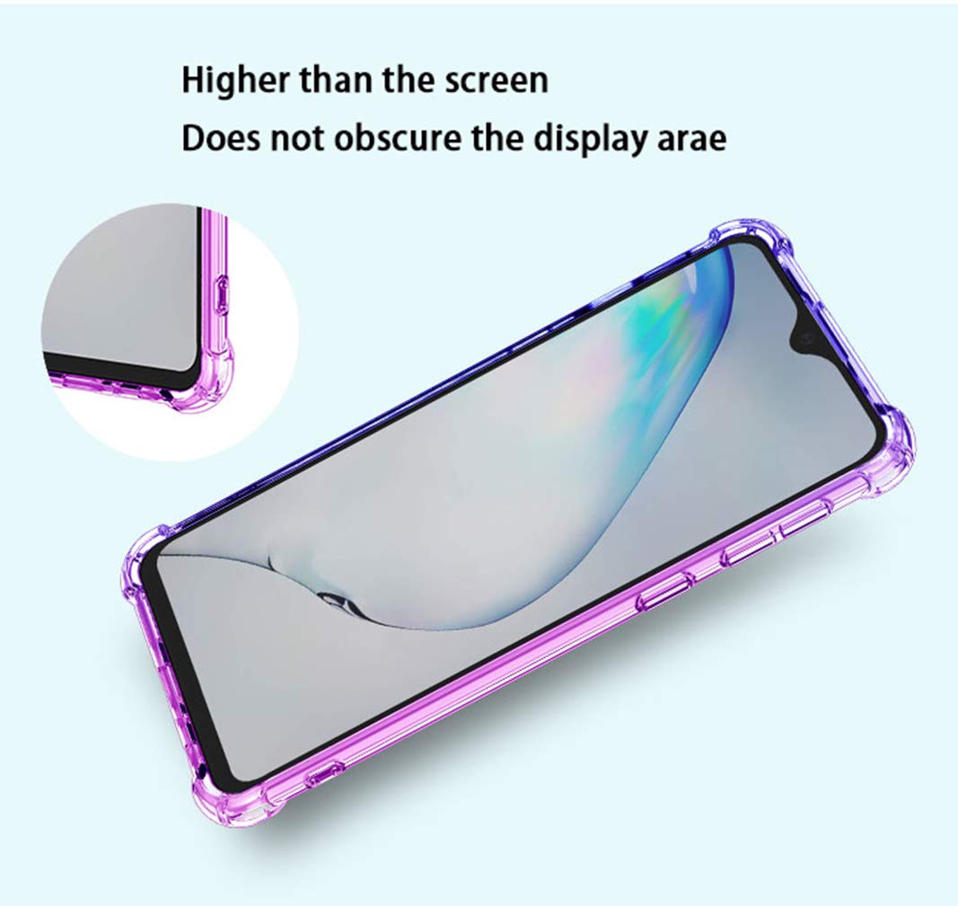 Funda Poco X3 SHYXGLON Funda Para OPPO Realme C35 Con Cristal Templado, Realme C35 Funda Transparente Ultra Fina Delgada Caso Slim Suave TPU Silicona Anti-Choque Case Para OPPO Realme C35 (Morado/Azul Cristal