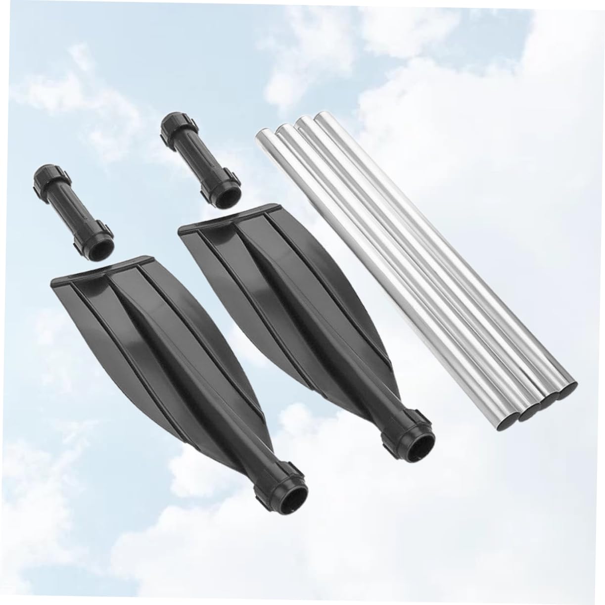 Toyvian Doppelend Kajakpaddel 210cm aus Aluminiumlegierung, Schwarz